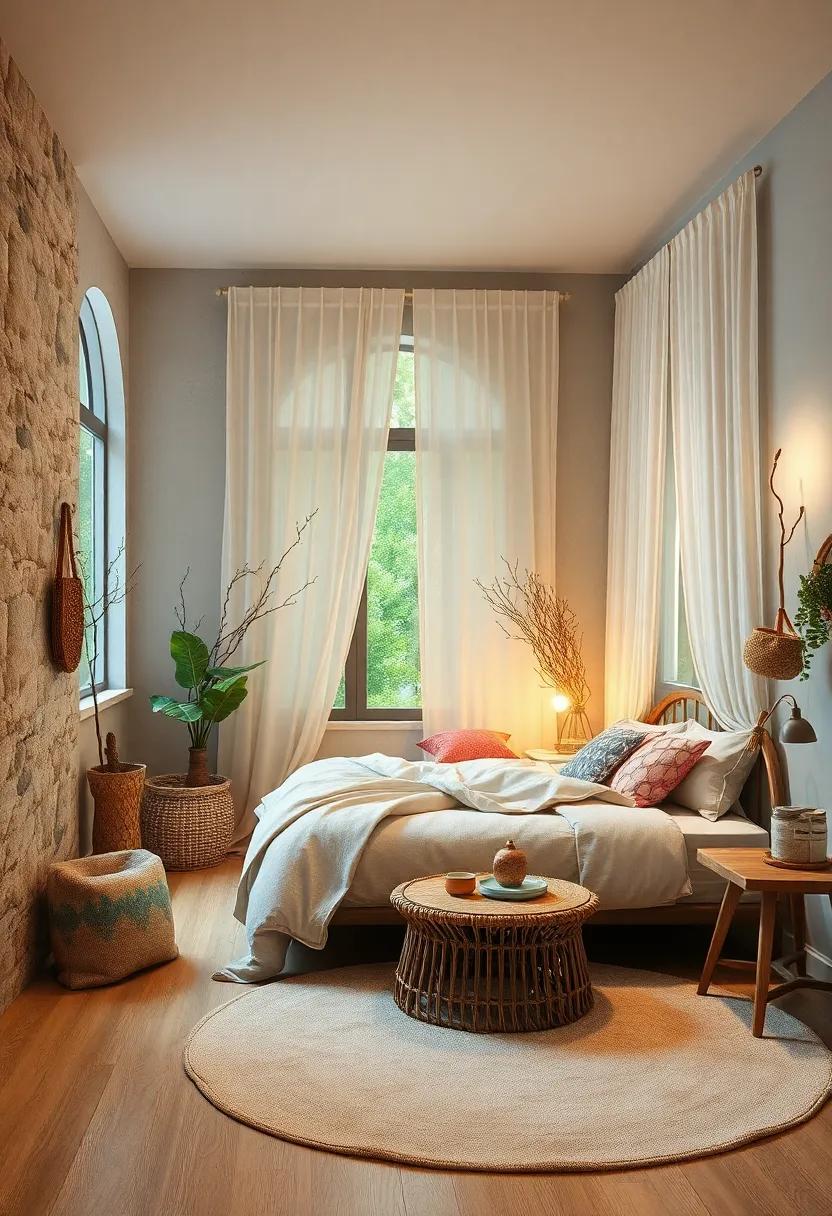 Nature-Inspired Decor: Use items like branches, feathers, and stones to bring the outdoors in and maintain a connection with nature