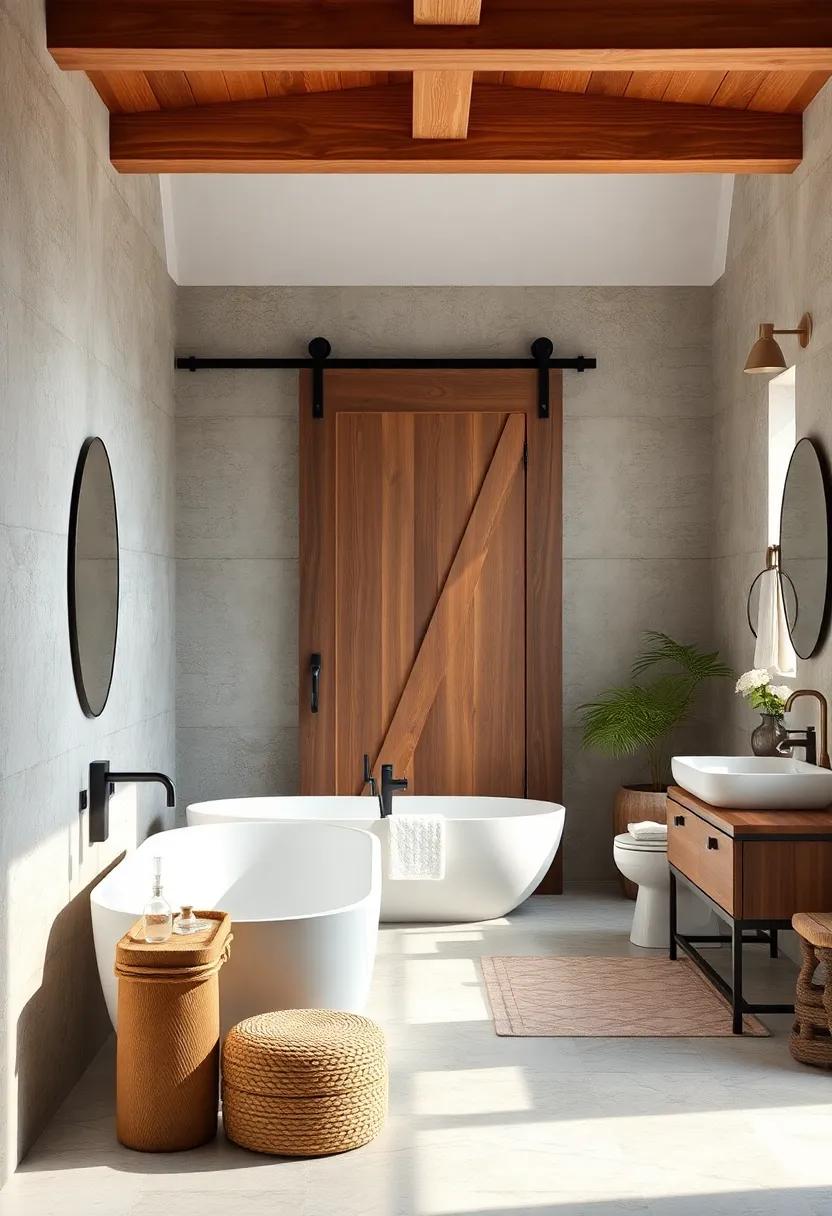 Embrace Minimalism: ‍Discover how a sleek, ⁣simple barn door can elevate ⁣the overall tranquility of your farmhouse bathroom