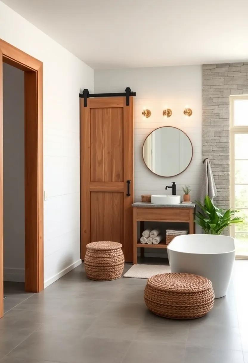 Neutral ‌Textures: ⁣Explore the use⁢ of⁤ varied textures,⁤ like shiplap and stone,⁣ to enhance the overall aesthetic around your barn door setup