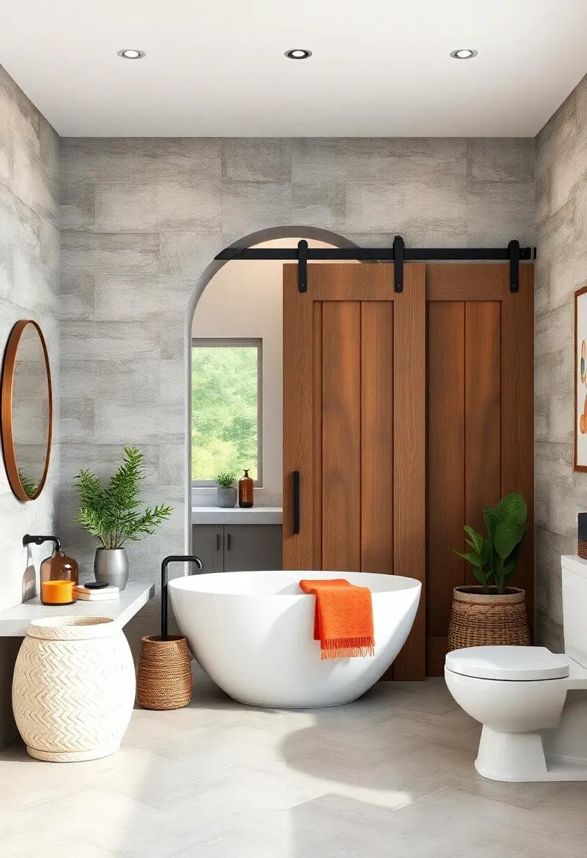 Unique Shapes: Consider barn doors⁤ in ⁤unconventional shapes, like⁣ arches or circles, to create a⁢ playful and ⁢eye-catching design ⁤in your bathroom