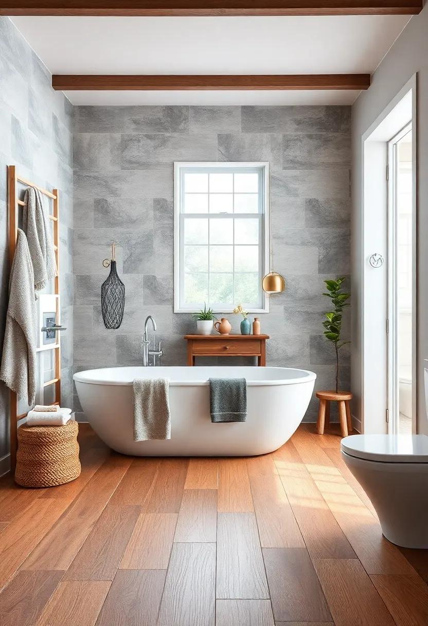Wood-Look Porcelain⁣ Tiles: Get ‍the look ‌of wood⁤ with the ‍durability of porcelain tiles,perfect for high-moisture areas like bathrooms