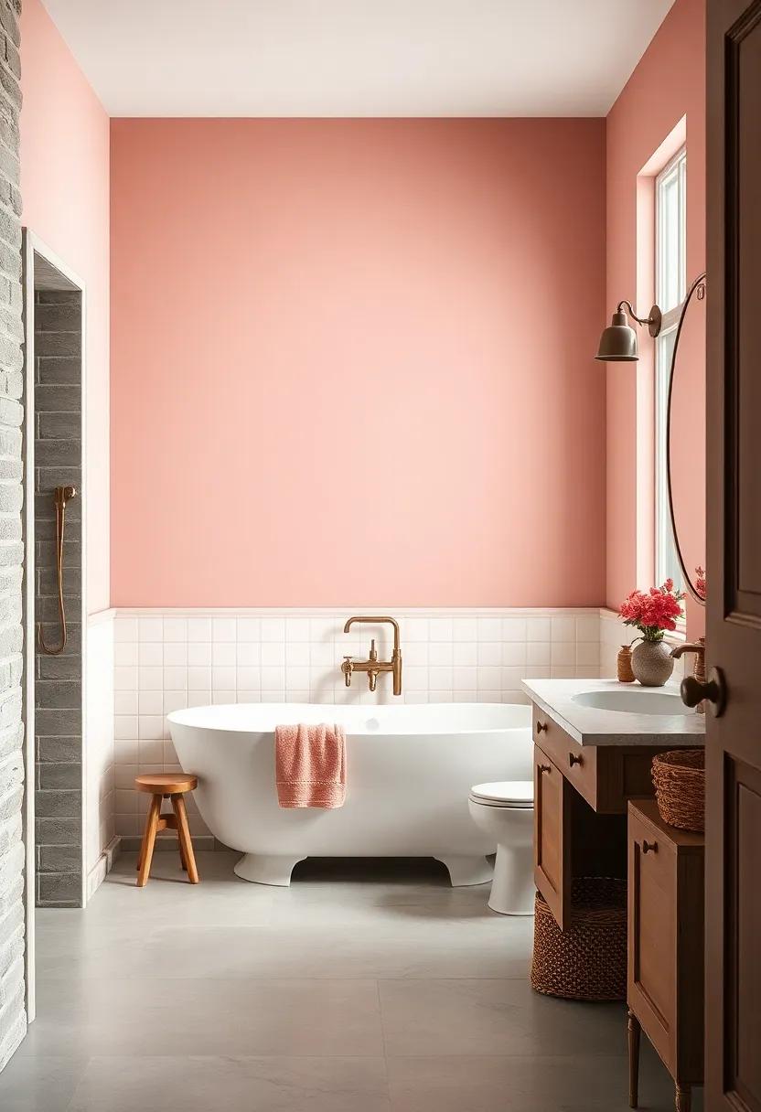 Antique Rose: Add a touch of vintage elegance with a muted rose that pairs beautifully with brass fixtures and wooden accents