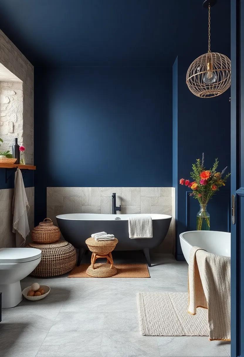 Bold Navy: Make a statement with a bold navy, grounding your space and providing a striking contrast against white or light-colored accents