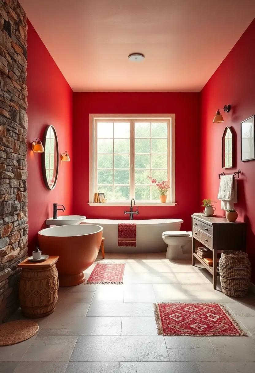Canyon Red: Capture the essence of rustic charm with a deep canyon red that brings warmth and invites a cozy atmosphere