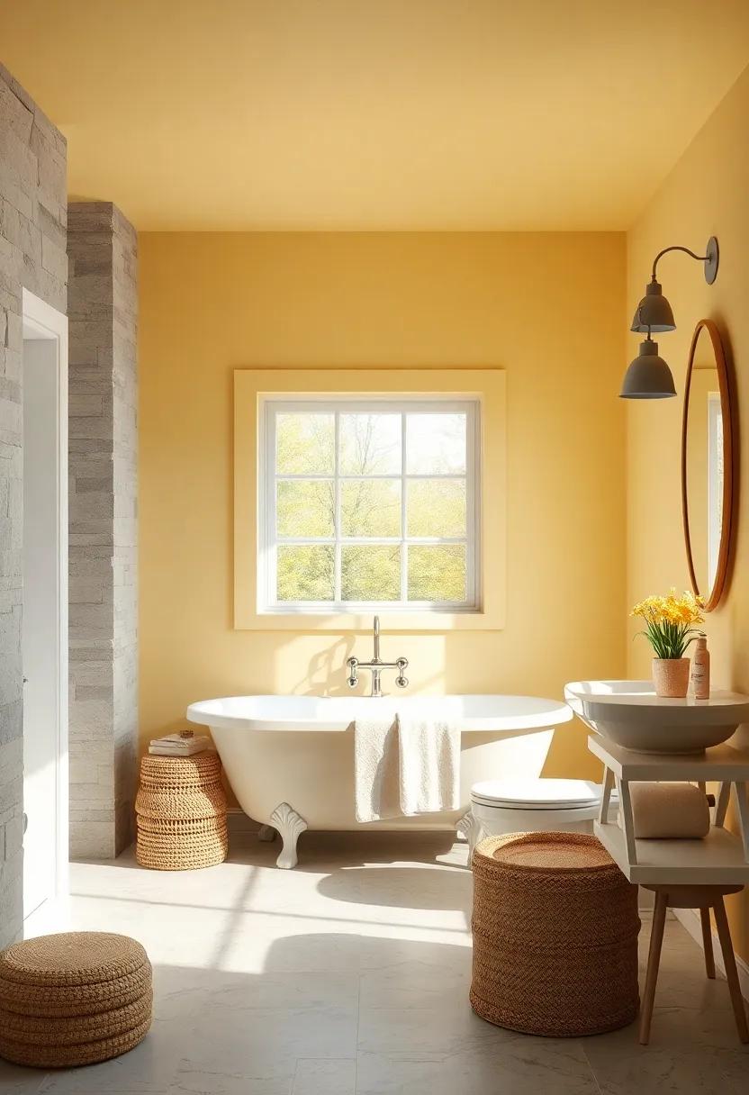 pale Maize: A soft yellow hue that creates a sunny and cheerful atmosphere, perfect for brightening up the bathroom