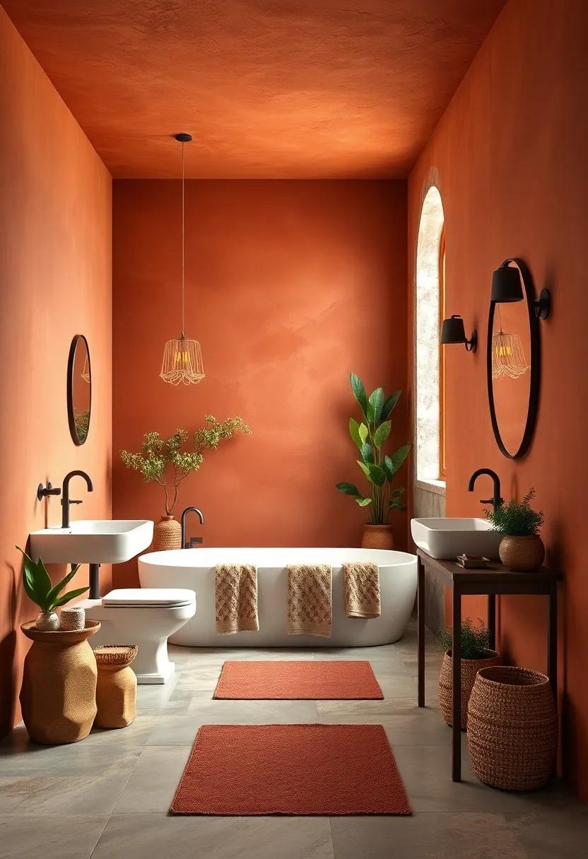 Terracotta: Embrace earthy elements with terracotta that brings warmth and creates an organic feel, reminiscent of sun-soaked rustic homes