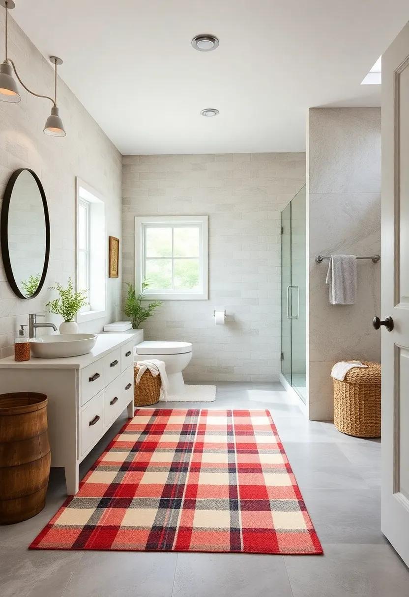 Rustic Plaid Utility Rug - Blend utility with style using a rustic plaid utility rug, guaranteed to enhance your farmhouse decor while being practical for heavy use