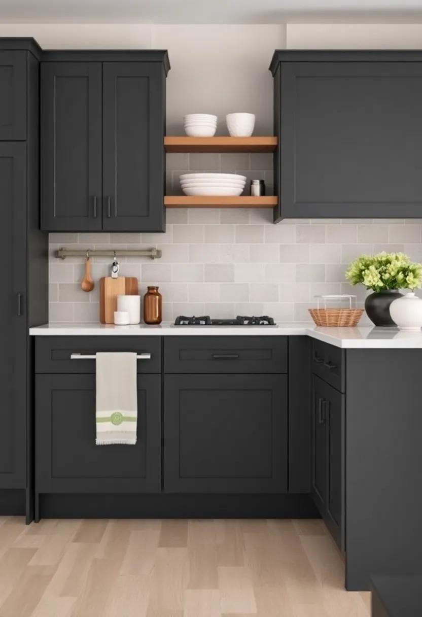 Elegant Charcoals: Achieve Modern Sophistication with Dark Gray Cabinet Choices