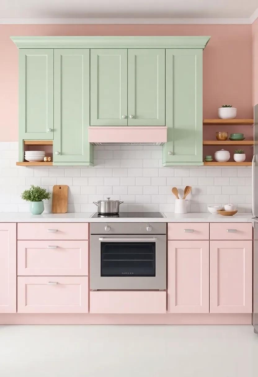 Soft Pastels: Explore the Sweet Appeal of Pale Pink and Mint Green Cabinets