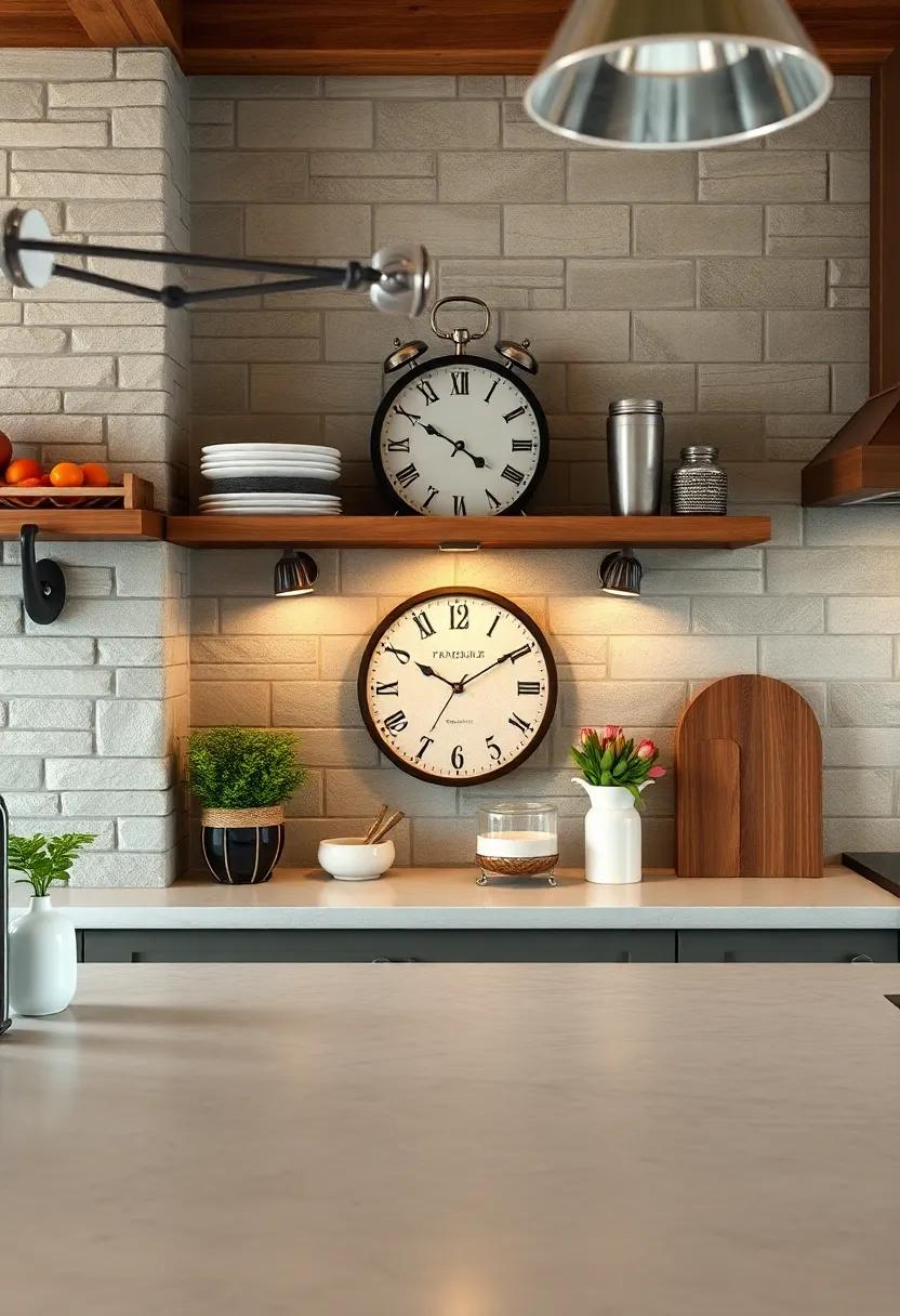 Charming Clock: Incorporate a farmhouse-style clock into your decor. A classic timepiece not only serves a purpose but also enhances the overall ambiance