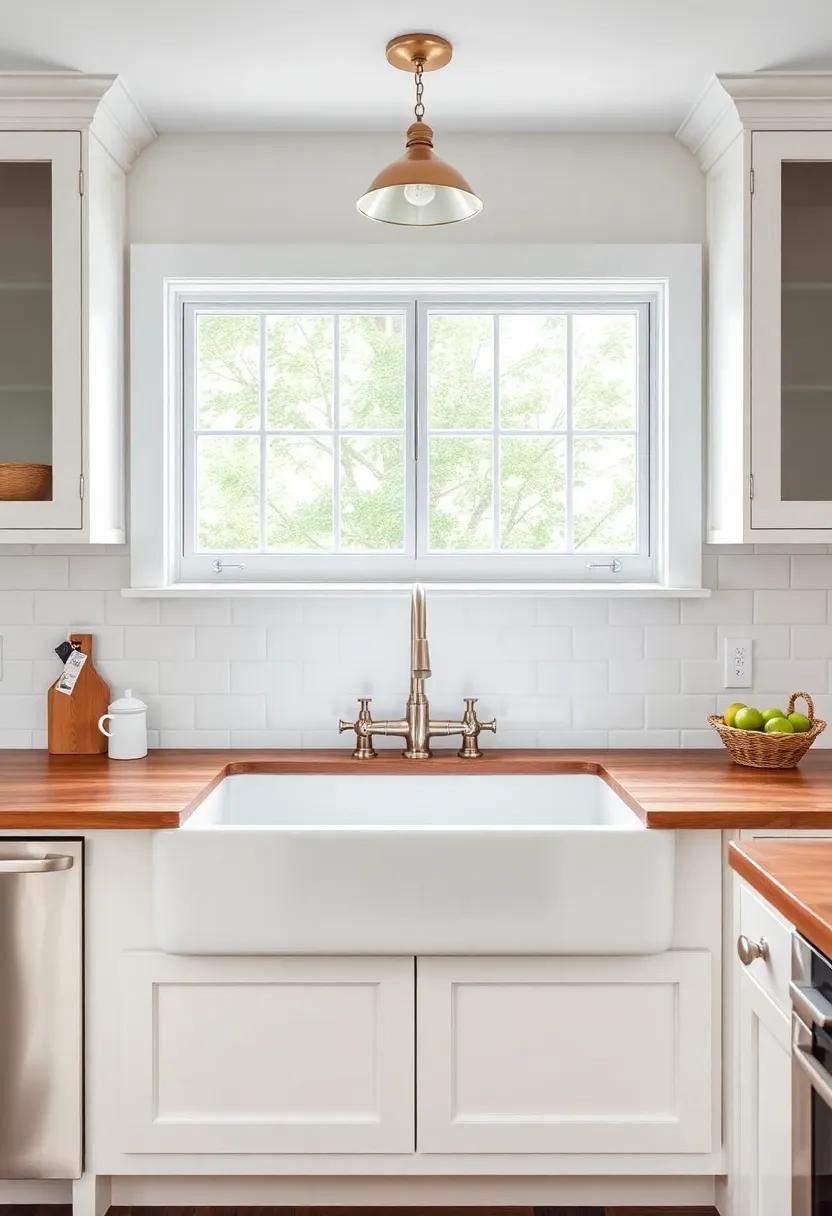 Farmhouse Sink: A large,deep apron-front sink not only enhances the kitchen's charm but also provides plenty of space for⁤ washing dishes ⁣and preparing meals