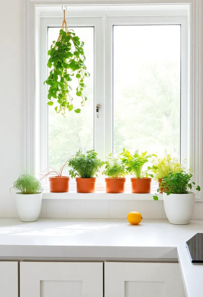 Herb Garden Windowsill: Grow ⁤fresh herbs in small pots along the⁢ windowsill to infuse your ‍kitchen ‍with life and provide ⁤easy access to ingredients