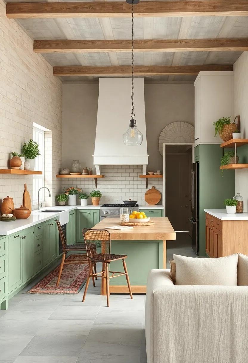 Earthy Color Palette: Opt​ for a warm, earthy ​color ⁣palette combining soft greens, warm grays, and creamy‌ whites to evoke the natural‍ essence of farmhouse living