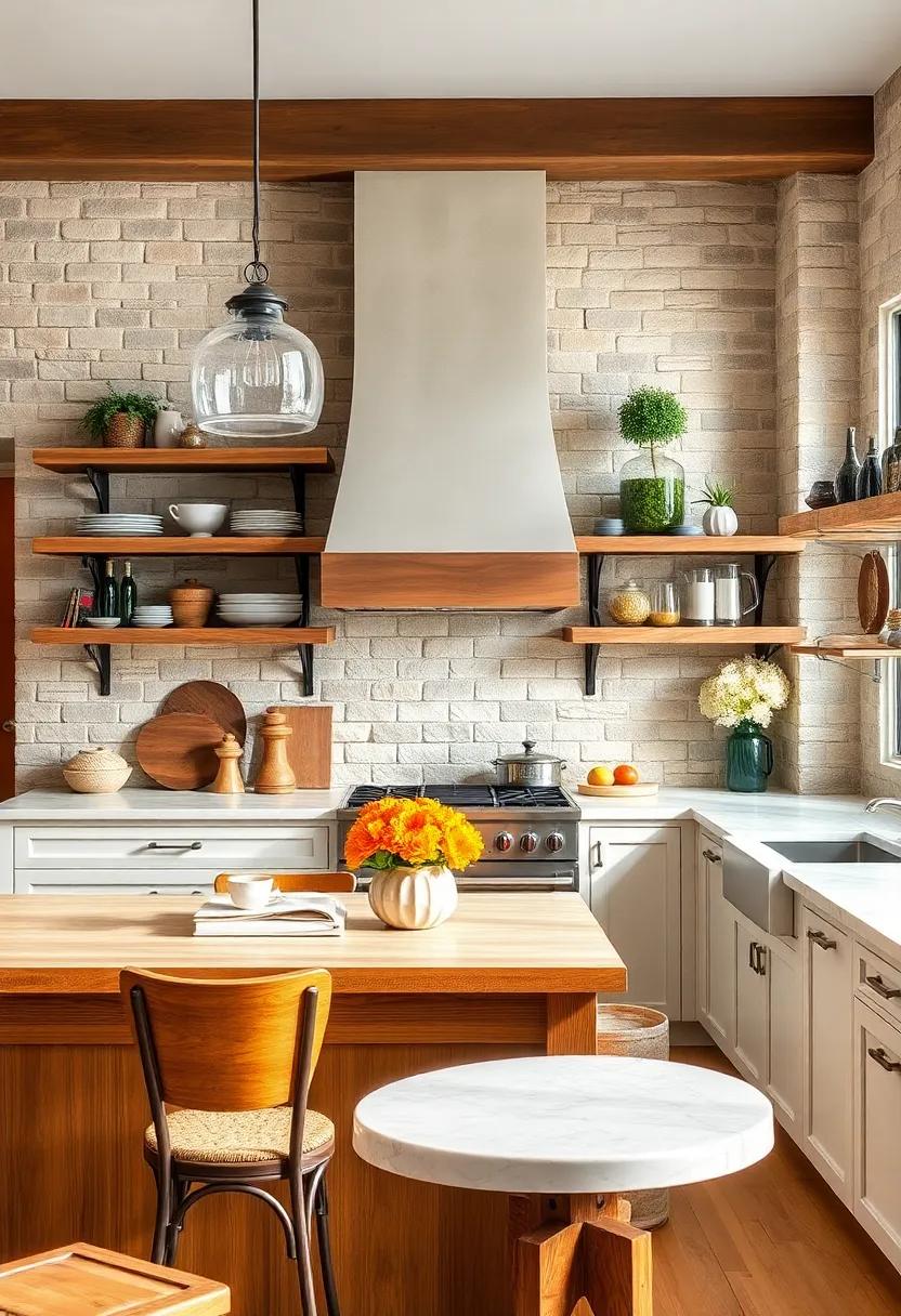 embrace Open Shelving: ‍Discover the charm of displaying your favorite dishes and rustic décor with open shelves that invite warmth and accessibility into your kitchen