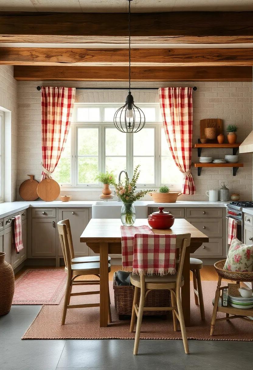Farm-Inspired Textiles: Use checked or floral-patterned curtains, table runners, and dish towels to add a cozy texture and inviting ‍charm to your space