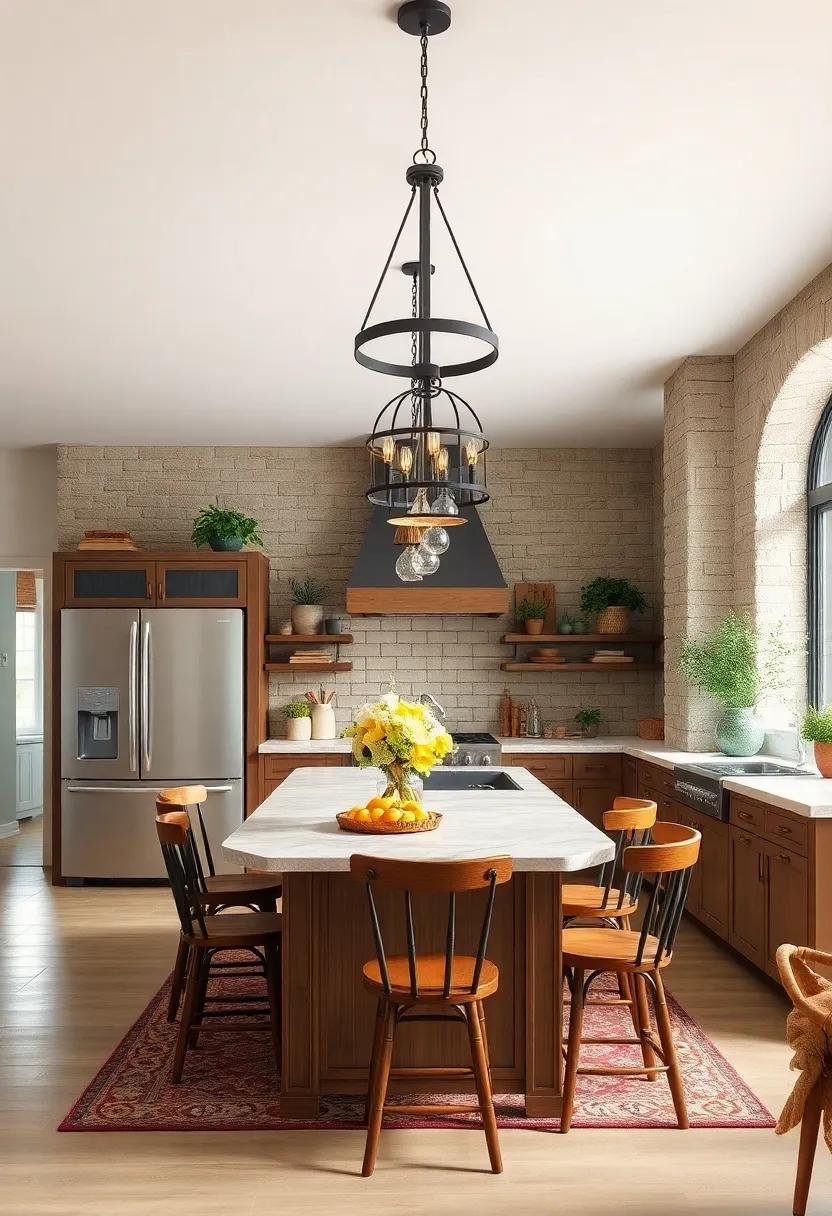Warm⁤ Lighting Fixtures: Choose warm, vintage-style lighting fixtures, such as pendant lights or wrought-iron chandeliers, to create a cozy atmosphere