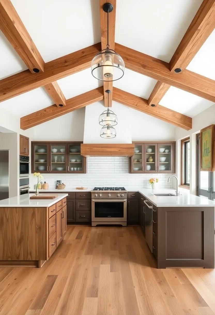 Rustic‌ Wood Beams: Install exposed wooden beams on ⁣the ceiling to add warmth and character, ⁤making your kitchen feel both spacious and intimate