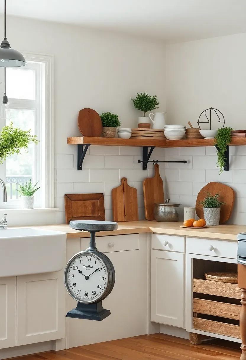 Vintage Decor‍ Touches:⁤ Incorporate⁢ antiques or vintage finds, such as old scales or⁢ wooden crates, to add personality and history to⁣ your space