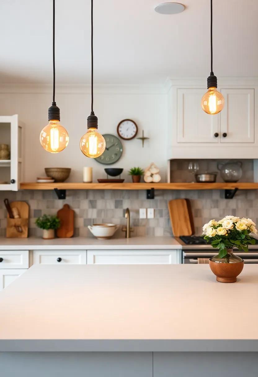 Enhancing Ambiance With Warm Vintage Edison Bulbs In Your Farmhouse Kitchen