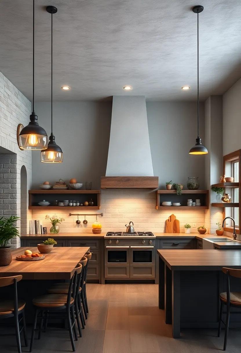 charming Lighting - Pendant lights⁣ with rustic finishes ‍provide​ focused illumination‍ while enhancing the ⁣farmhouse ⁤vibe and creating warmth