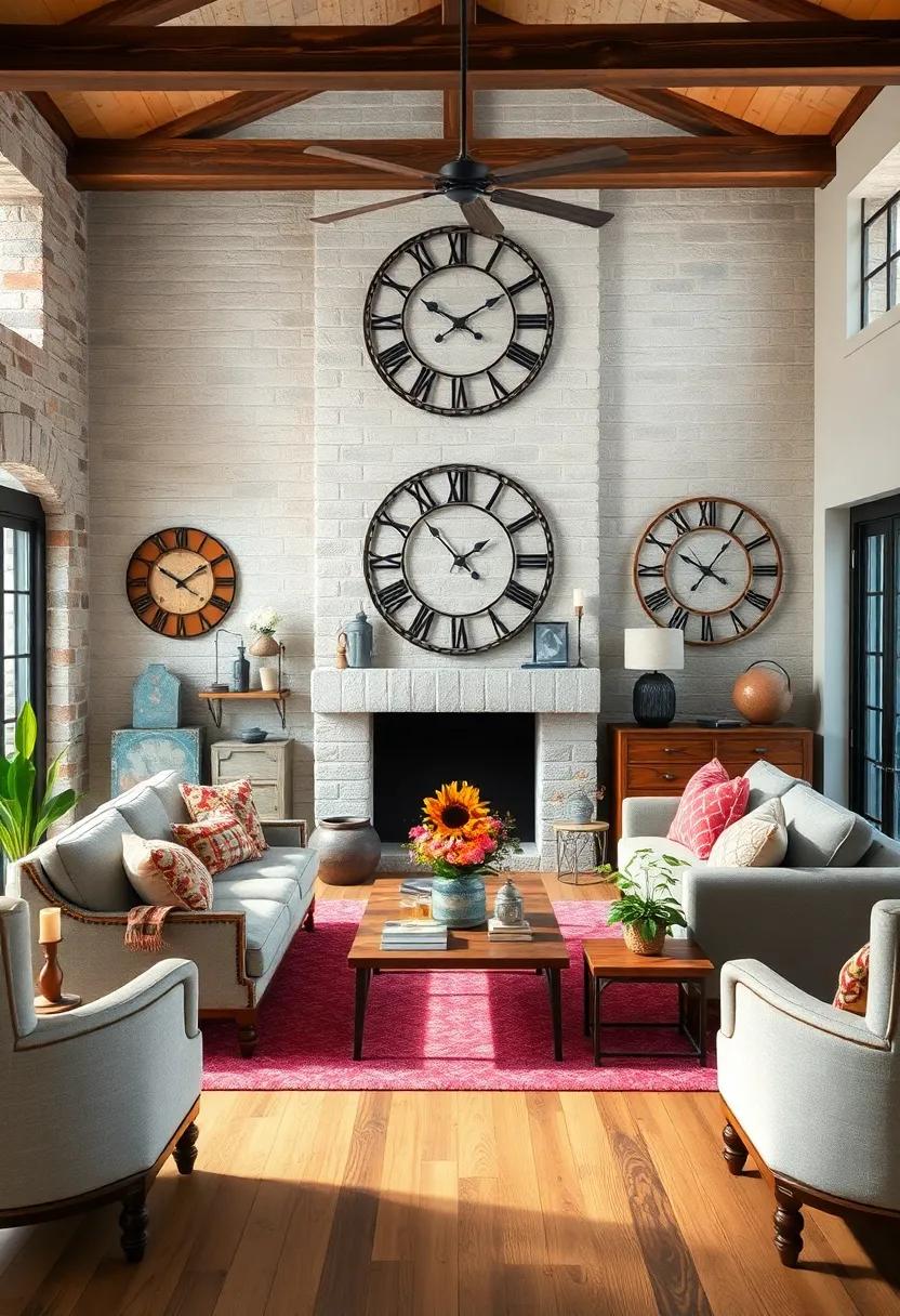Contrast And Harmony:​ Blending Rustic Clocks With ​Industrial Elements