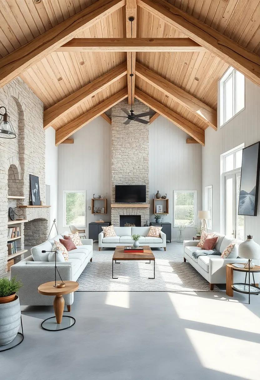 Light and Airy Retreat: With light-colored wood beams and an abundance of natural light, this space radiates a fresh and airy vibe, perfect for relaxation or entertaining