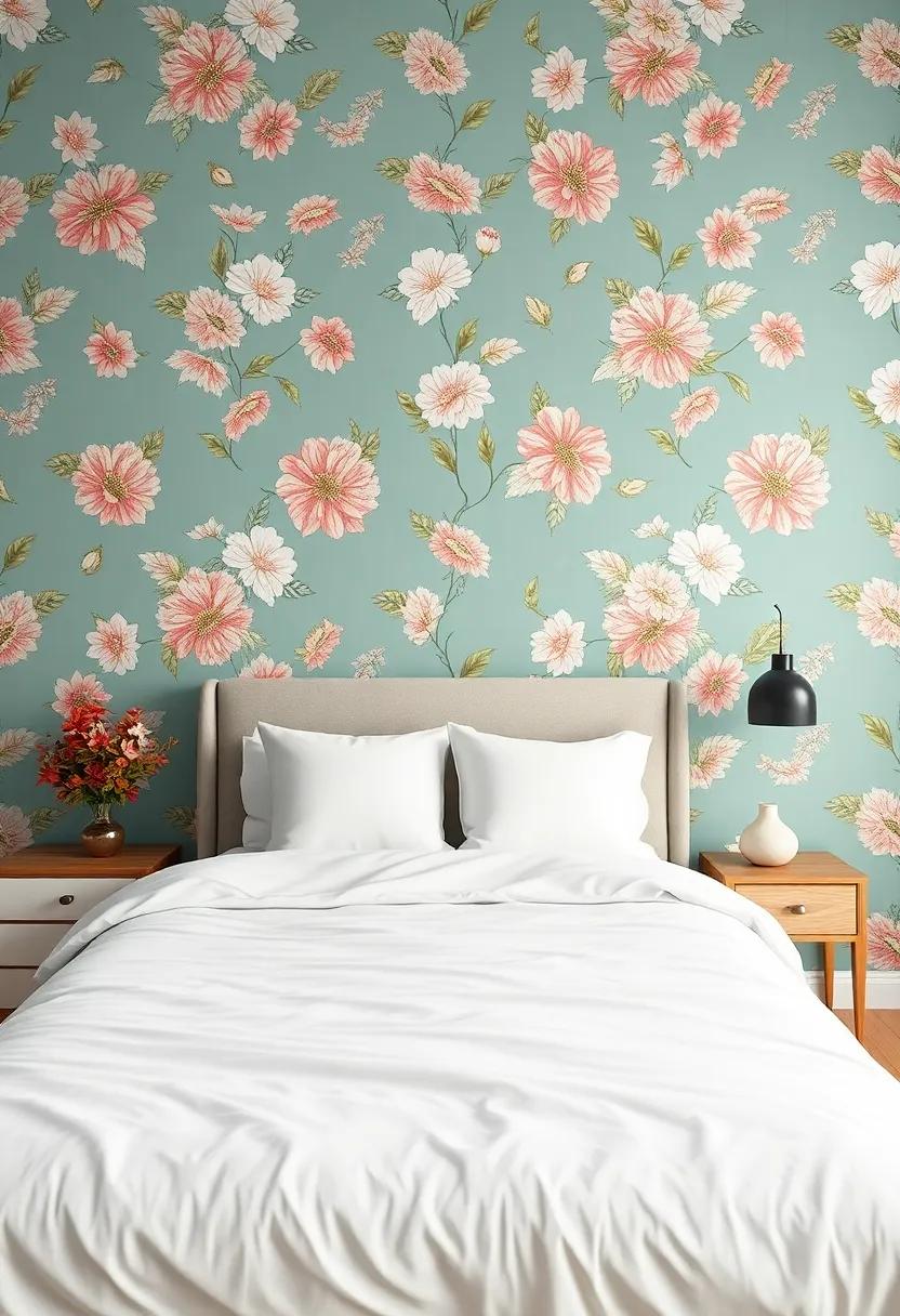 bedroom Cohesion: Coordinating floral Wallpaper with Other Design Elements