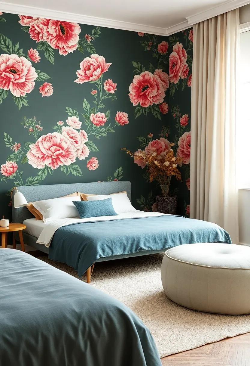 Eclectic Styles: Mixing Floral Wallpapers with Diverse Interior Themes