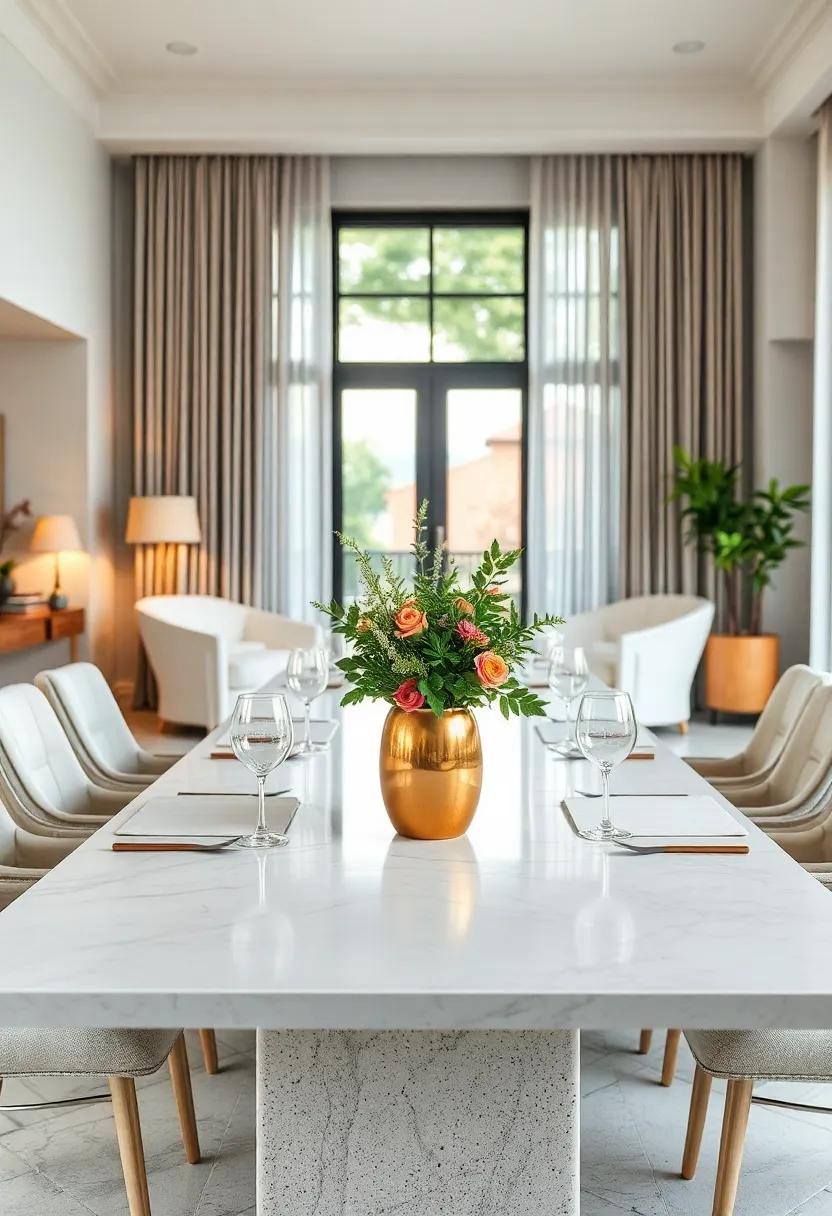 Fresh Herb Centerpiece: Combine aesthetics and functionality by using potted herbs, such as basil and rosemary, as a fragrant, edible centerpiece