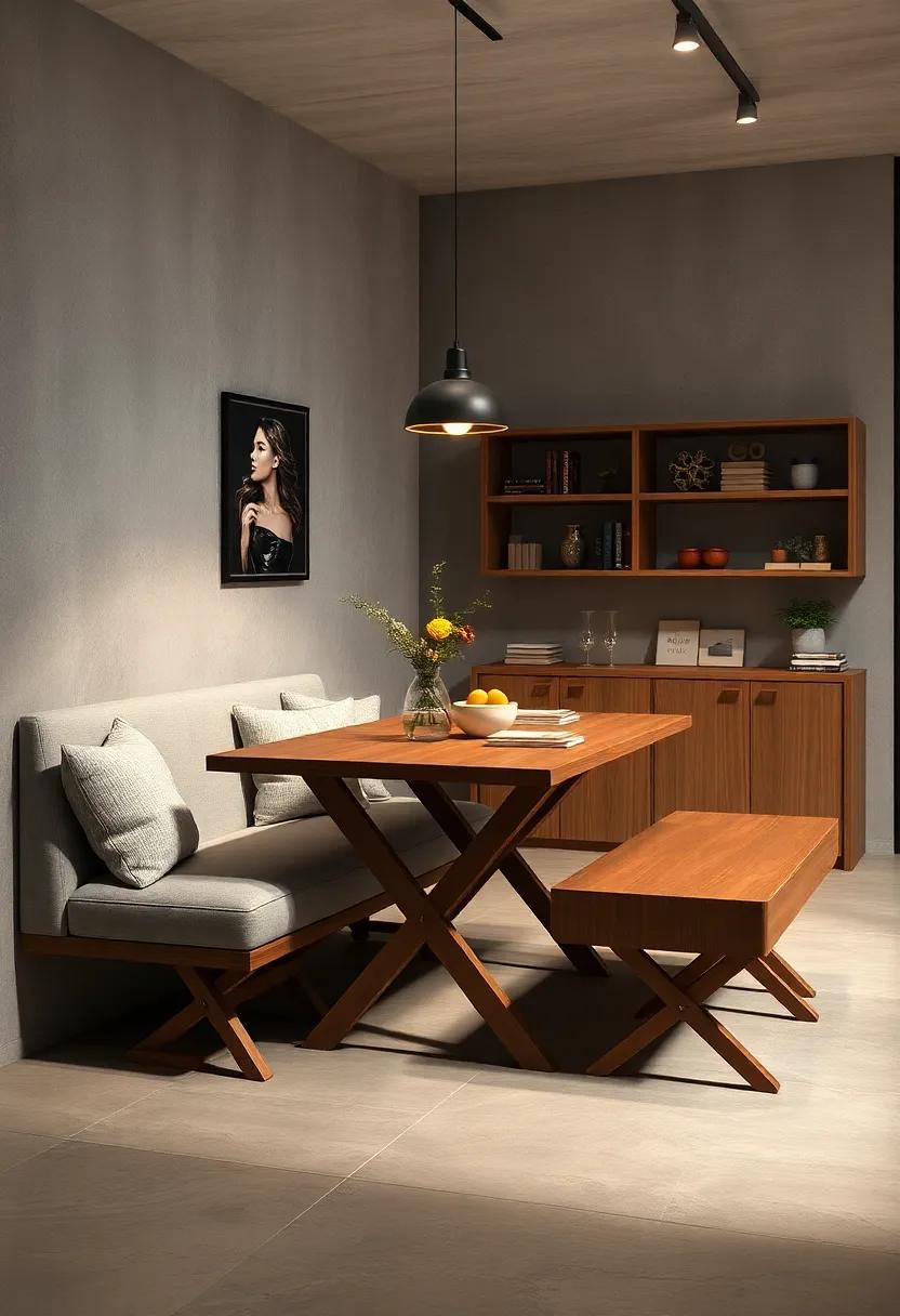 The Bench and Table Combo – Combining seating and dining, this ingenious set offers a foldable table paired with a matching bench that can be tucked away when not in use