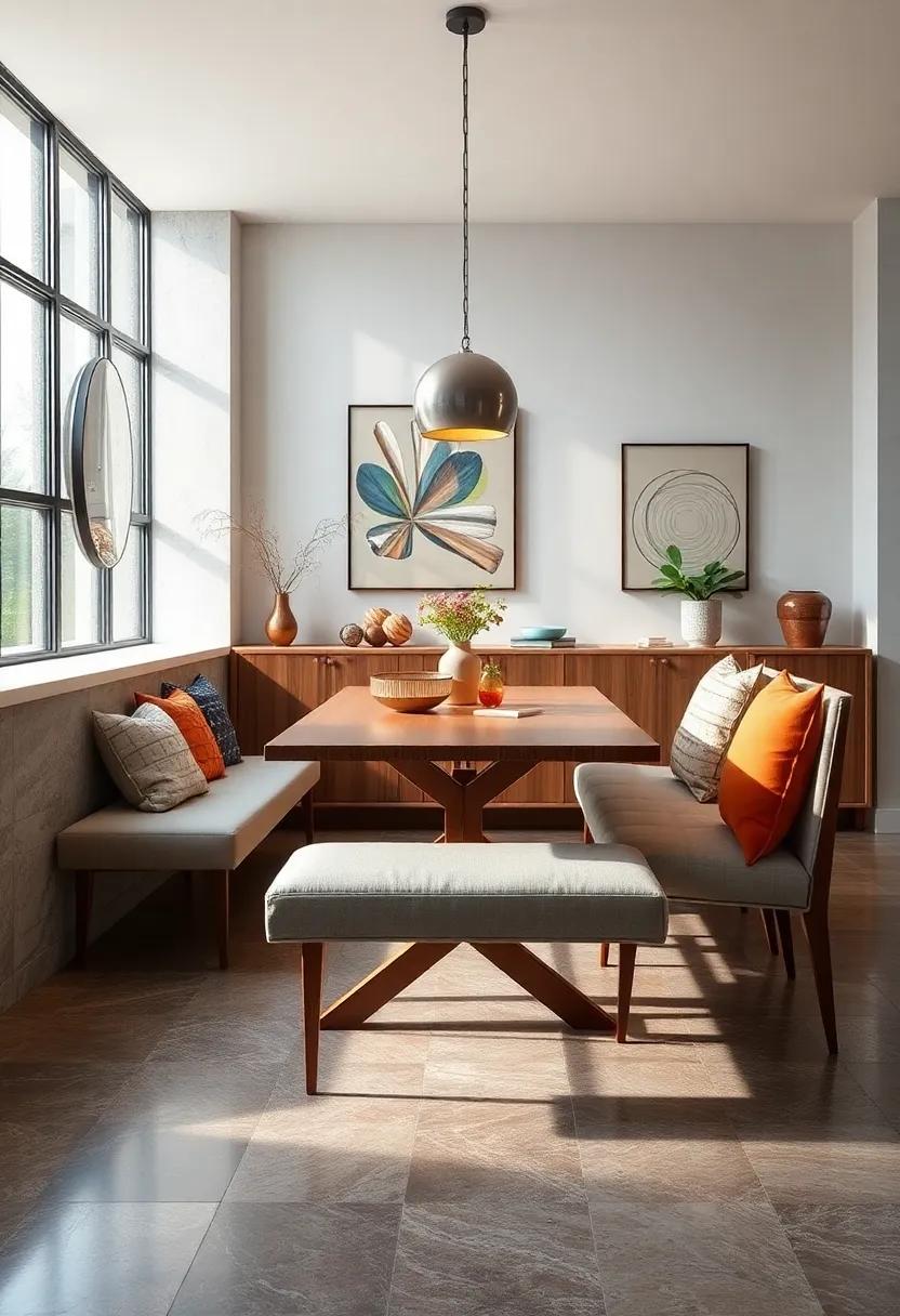 The Extendable Dining Bench – Featuring a foldable design, this bench can be extended to create additional seating while complementing any modern dining table