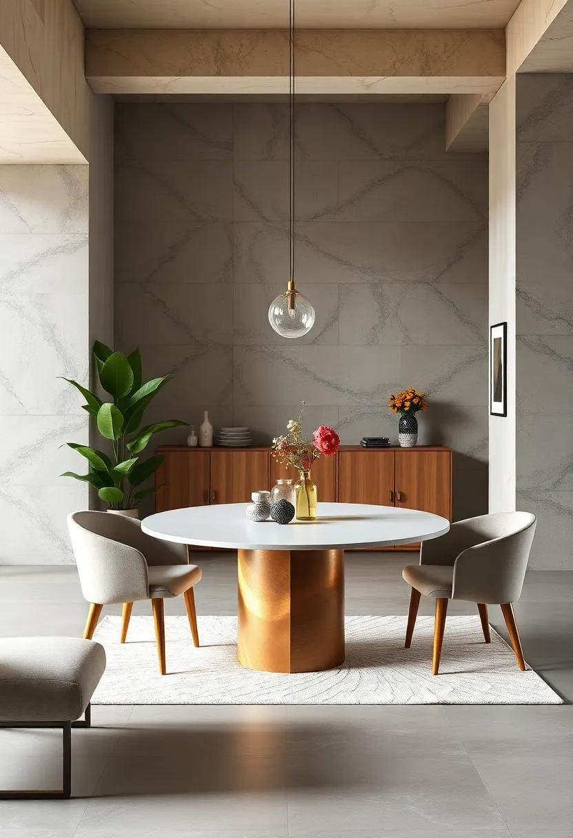 The Rotating Table – Unique in its design, this table can rotate to adjust its shape and size, providing flexibility for multiple dining options