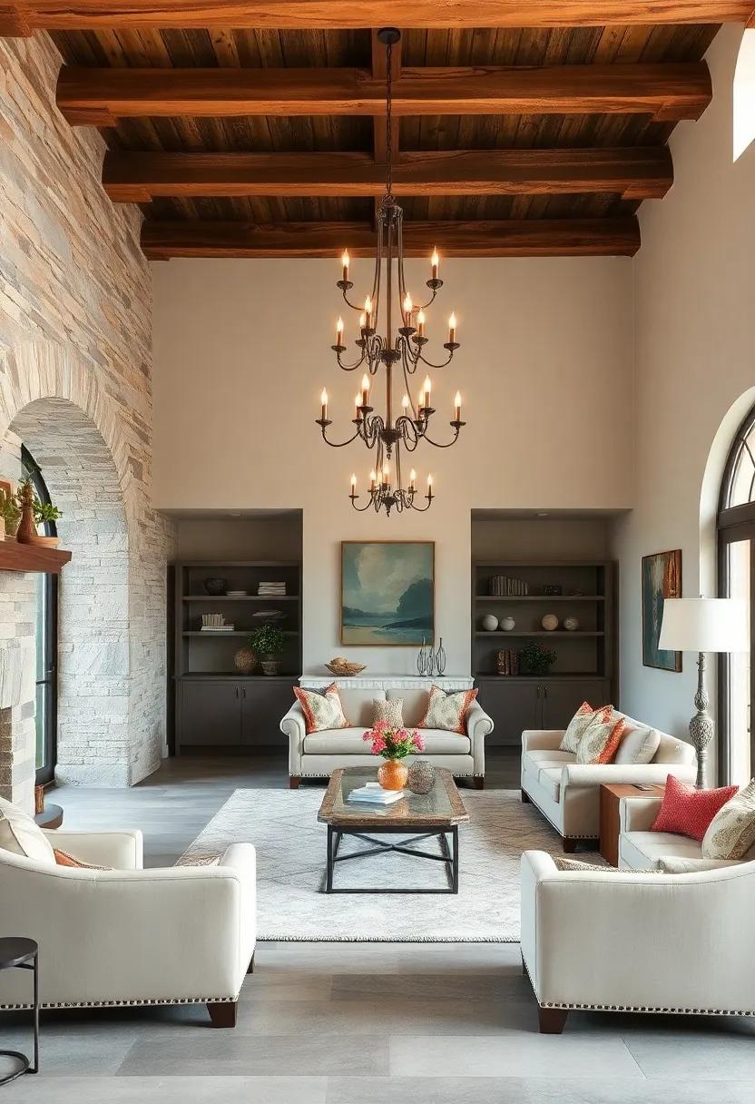 The Soulful Charm of Distressed ‌Wooden Beams: Exposed beams⁢ add rustic character, creating‌ a warm embrace in your living room