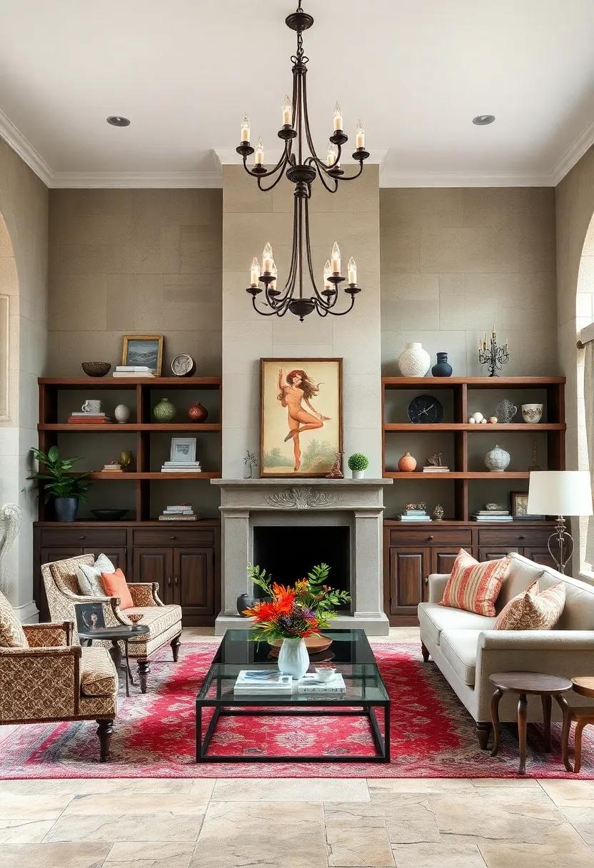 Elegant Display Shelves: Open shelving adorned with curated décor and​ beloved trinkets transforms functionality into art