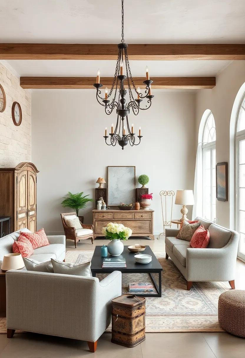 Antique Furniture: Pieces filled with history, such as weathered armoires or vanities, bring depth and personality to your décor