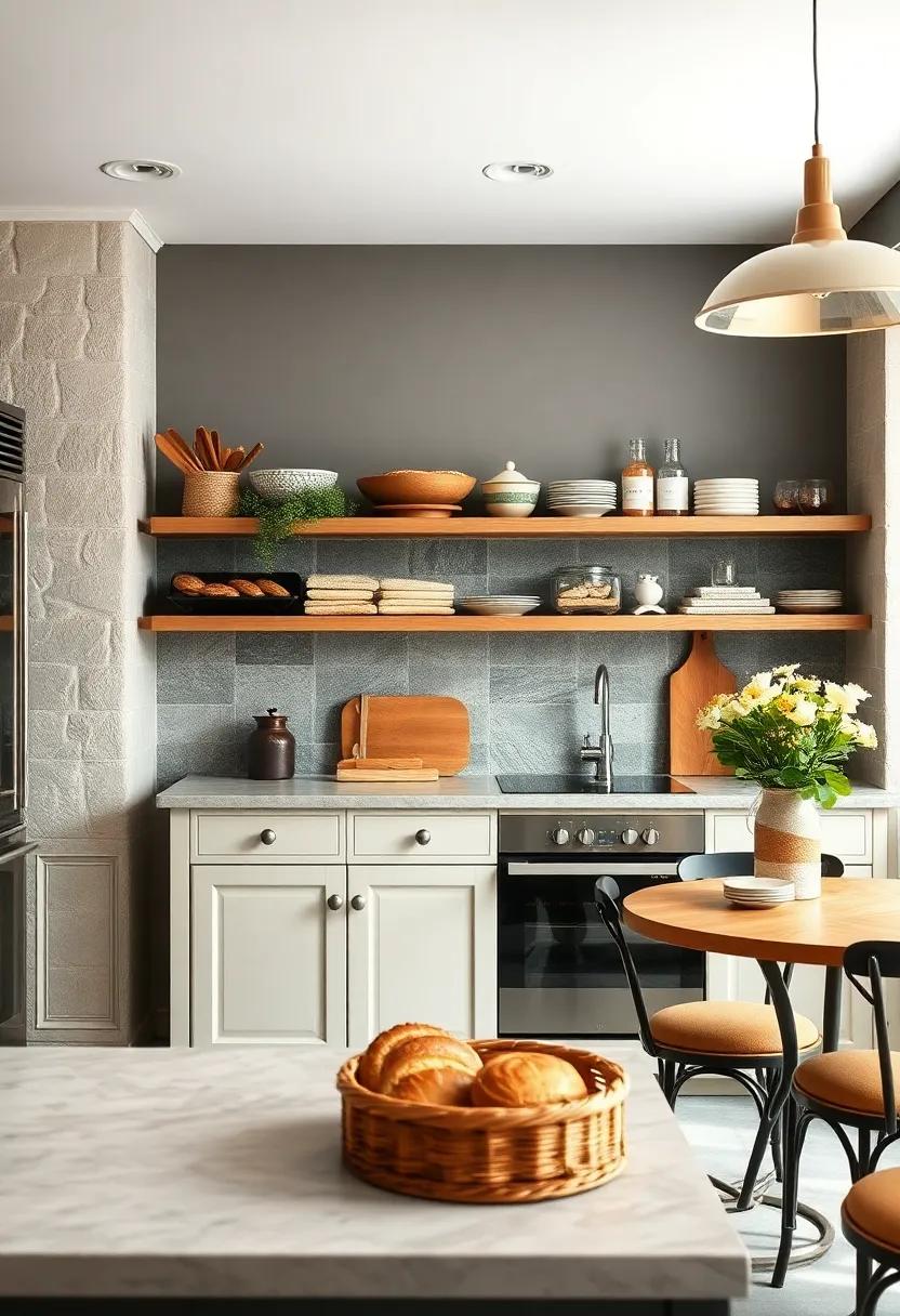 Classic Breads and Pastries Display: A small display of freshly baked baguettes and ‍pastries can bring a delightful Parisian café vibe⁢ to your kitchen