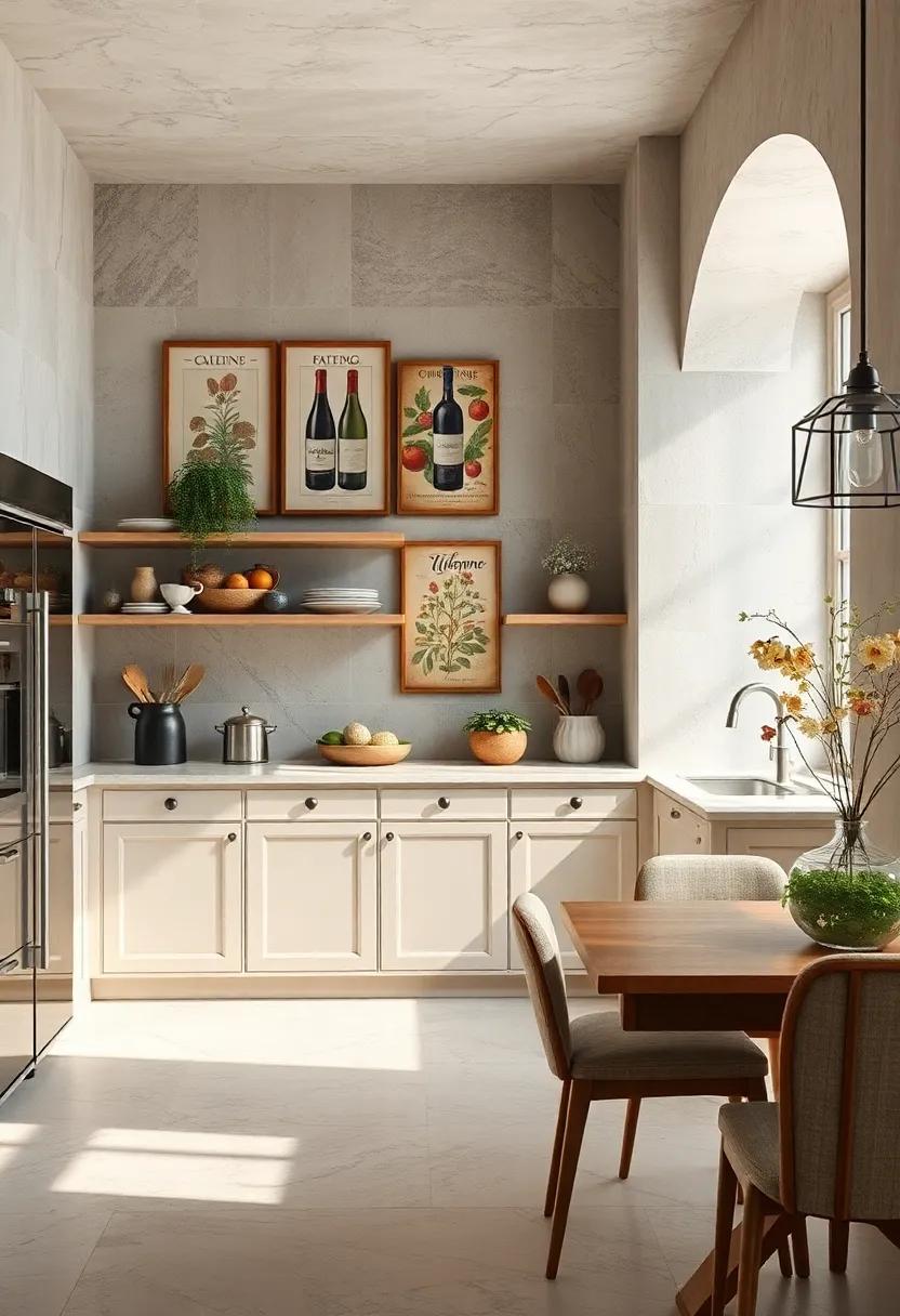 Culinary Wall Art: Display art inspired by French culinary themes,from vintage wine posters to botanical⁢ prints of herbs and vegetables
