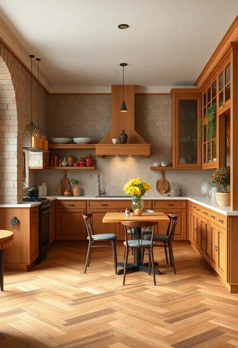 Honey-hued Wood Finishes: Soft honey ⁢tones in ​cabinetry or flooring can ​evoke ⁤the warmth of a cozy ⁤French bistro