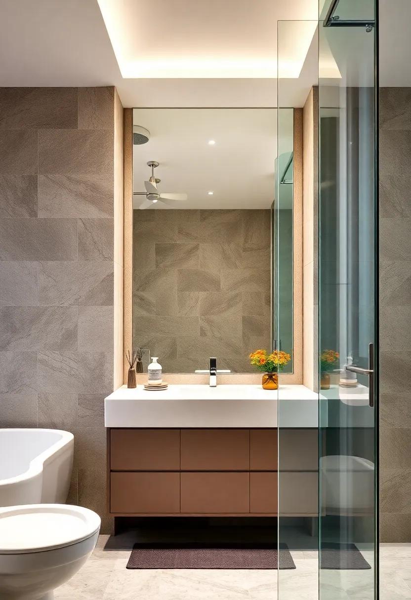 Functional Shower Curtain or Door: Choose a stylish yet practical shower curtain or door that suits the bathroom's design while providing privacy