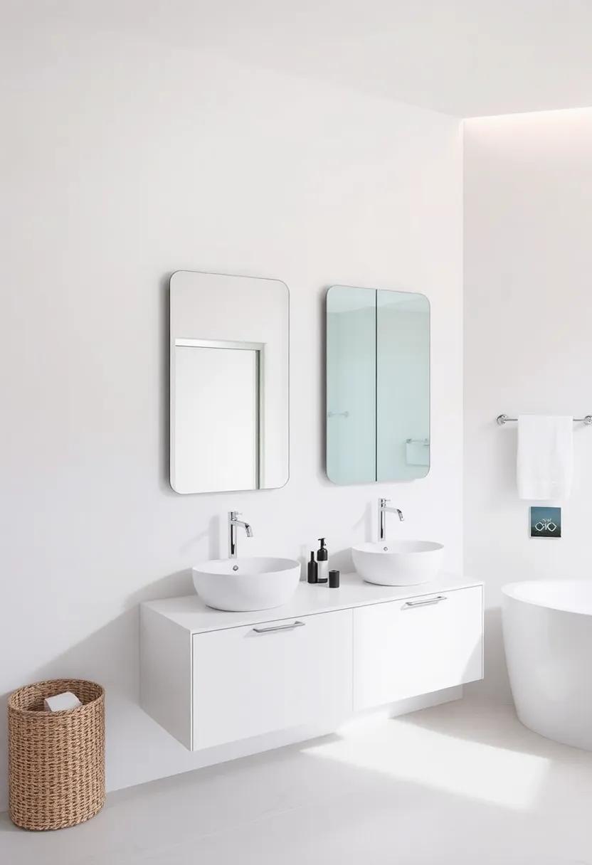 Integrated Technology: Consider built-in sound systems or Bluetooth mirrors that enhance both functionality and modern sensibility