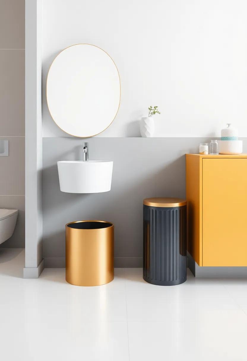 Stylish Waste Bins: Choose chic yet functional waste bins that seamlessly integrate into the decor, proving that even small accessories matter