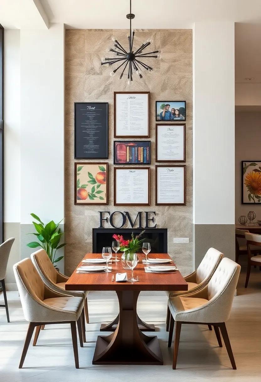 Showcase a Culinary Journey: Create a gallery wall featuring framed menus from your favorite restaurants, capturing the essence of diverse dining experiences