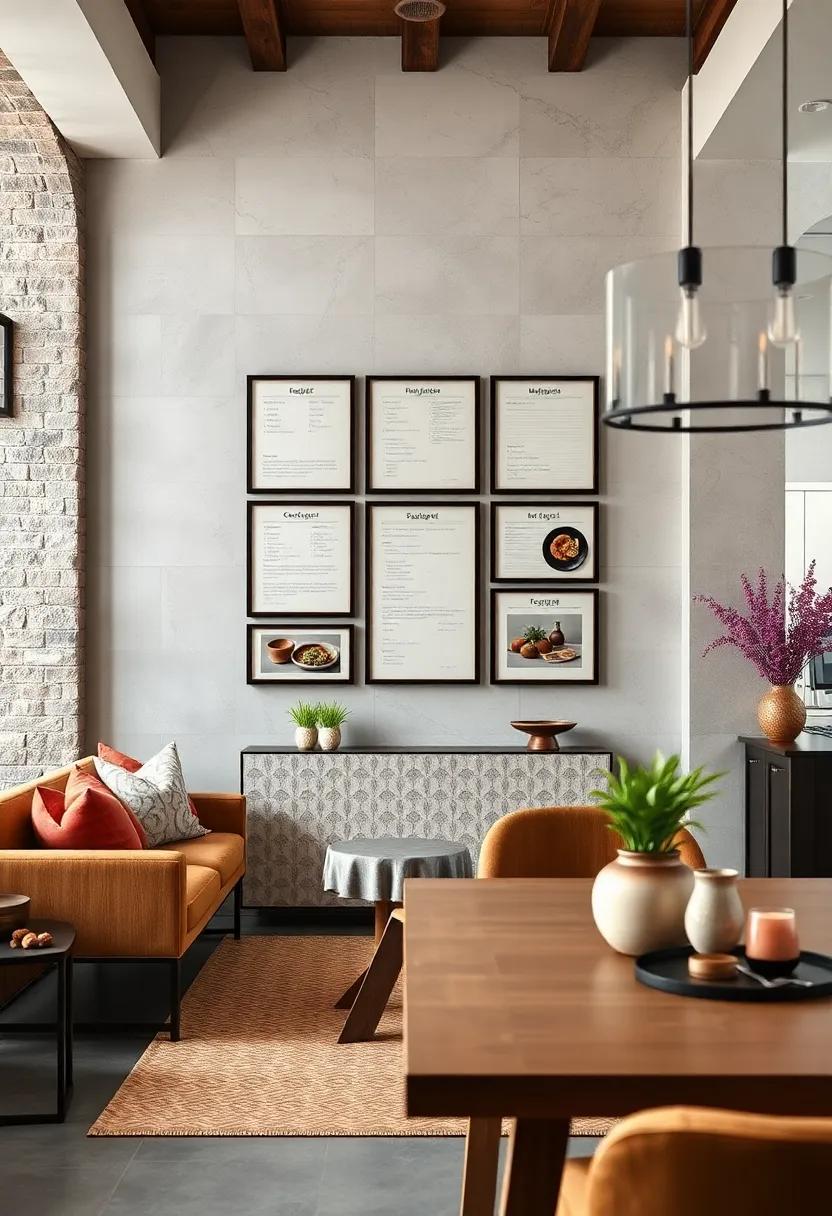 Family Recipe Gallery: Frame handwritten family recipes alongside photos of the finished dishes, celebrating your culinary heritage in a warm and personal way