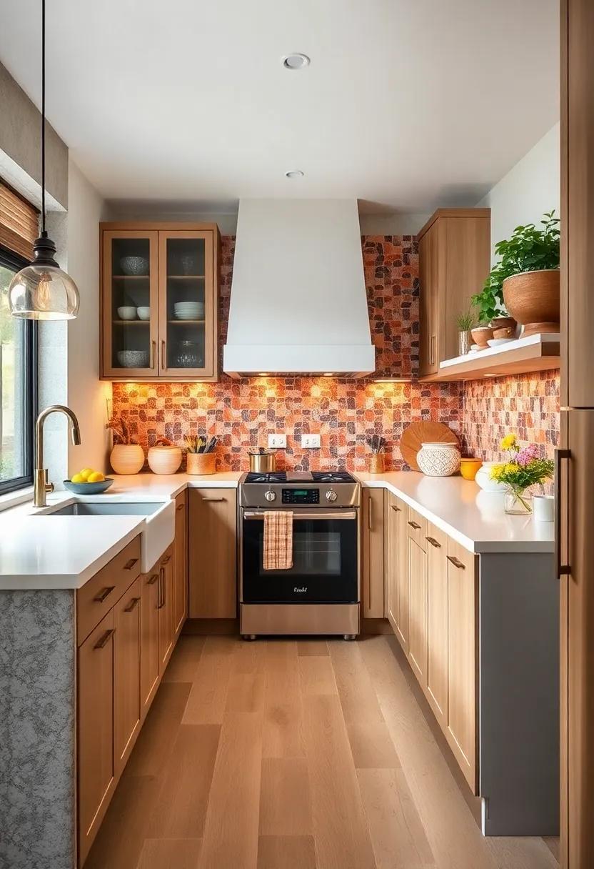 Bold Backsplash: Choose a striking tile or even a panel of patterned wallpaper as a focal point behind the stove
