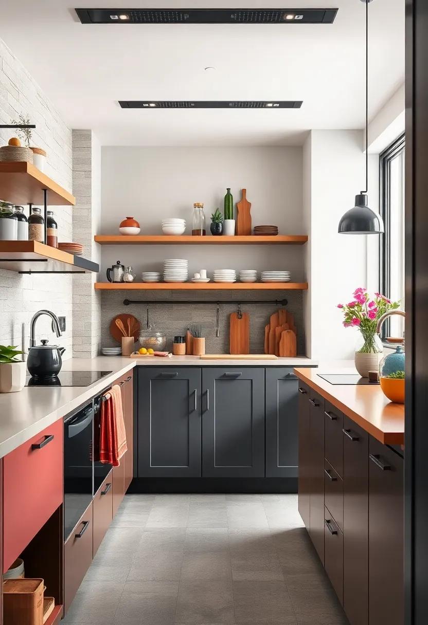 Color Coordination: Organize kitchenware by color for a visually stunning and orderly appearance