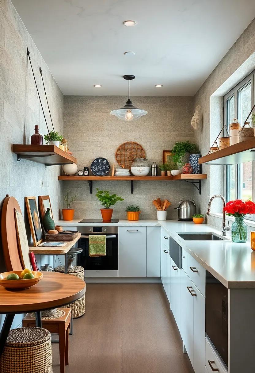 Personal Touches: Display family heirlooms or DIY projects to add warmth and individuality to your galley kitchen