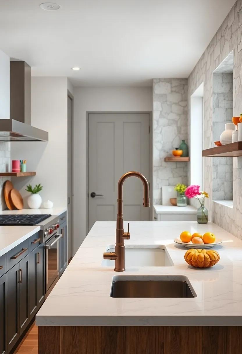 Unique Faucet: Upgrade to an artisan or vintage faucet that serves as a functional work of art in your kitchen