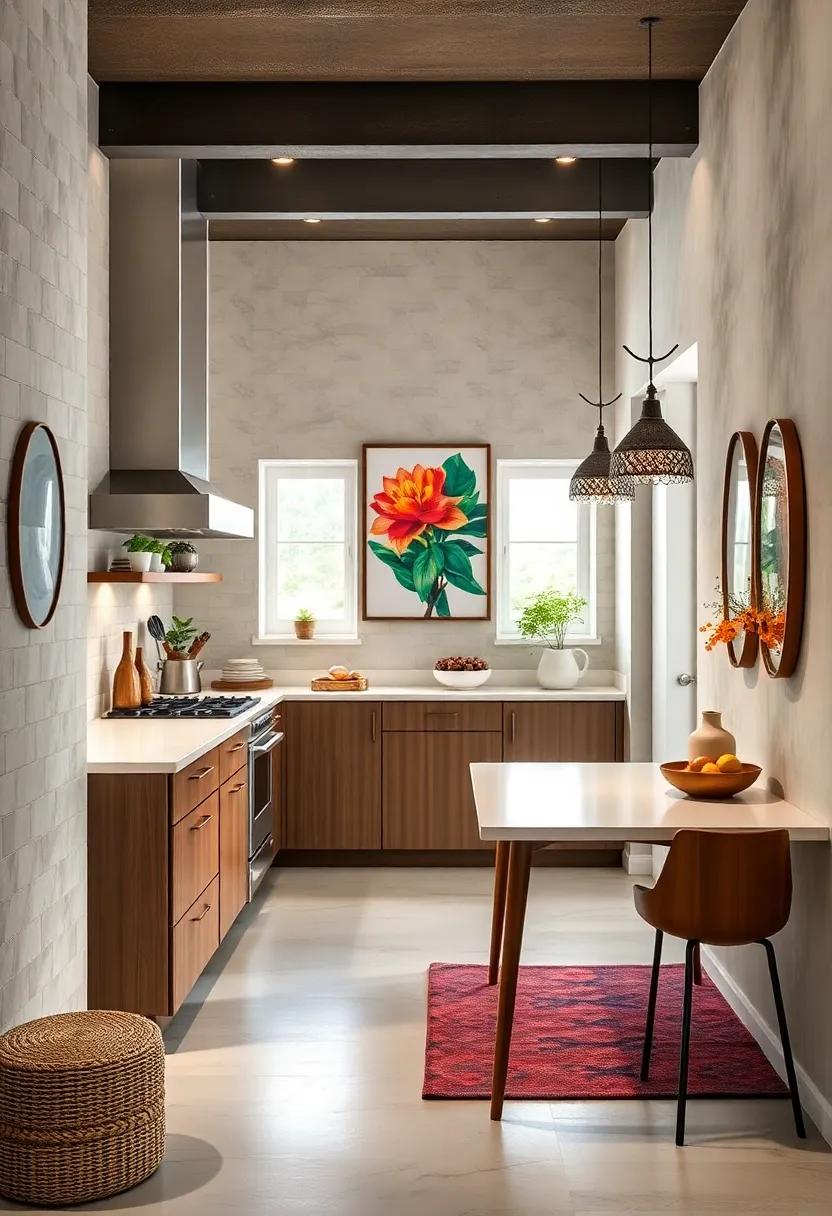 Create a Focal Point: Invest in a striking backsplash tile or a unique piece of artwork that draws the eye and sets the tone for the space