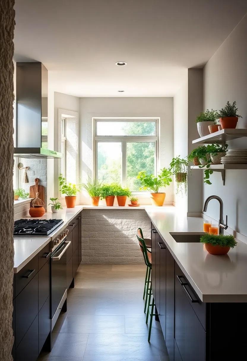 Create a Mini Herb Garden: Use windowsills or dedicated pots to grow fresh herbs, adding flavor and a splash of green to your kitchen