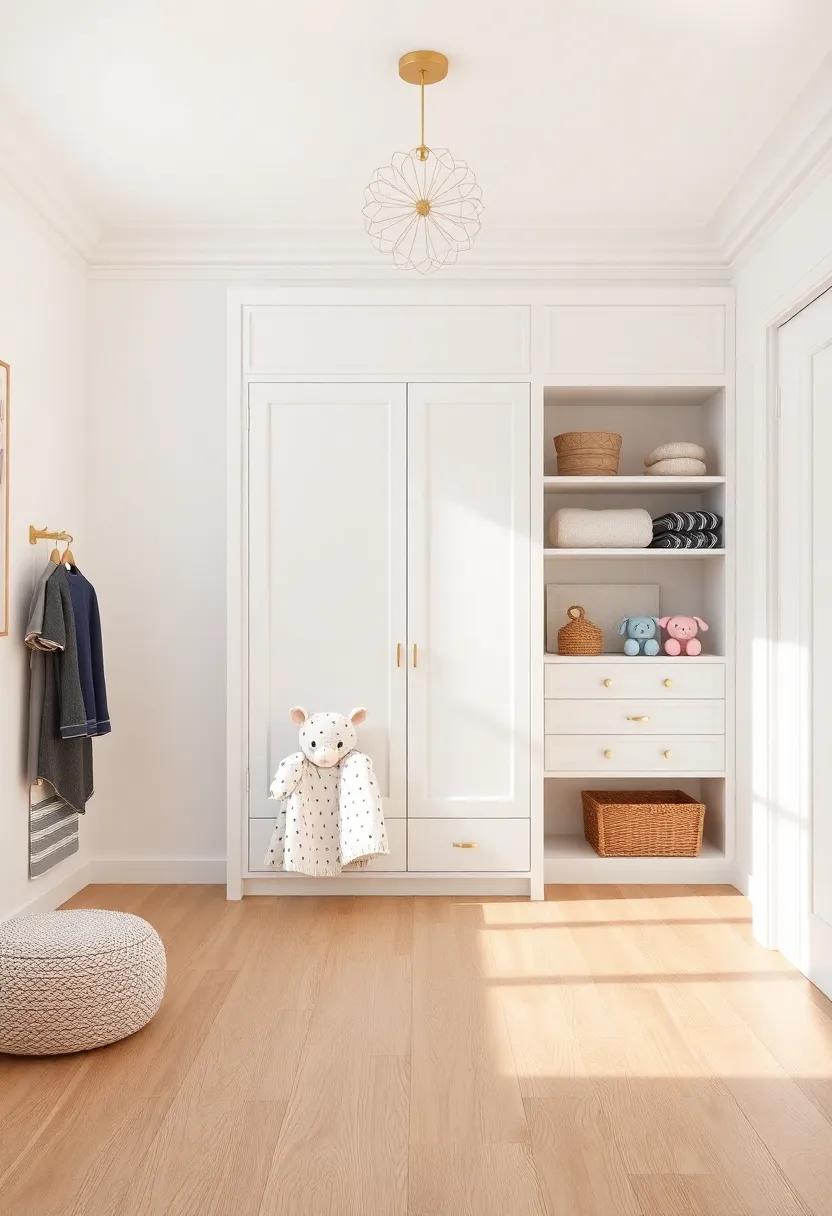 Durable Flooring Ideas for Girls Nurseries with Built-In Closets